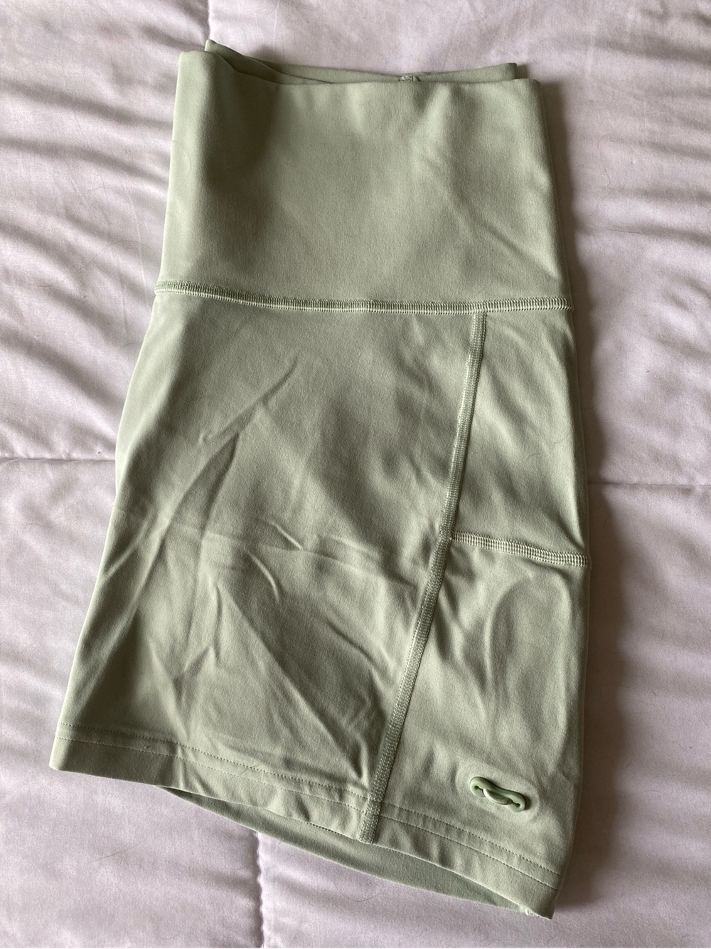 Gymshark Light Green High-Waist Athletic Shorts